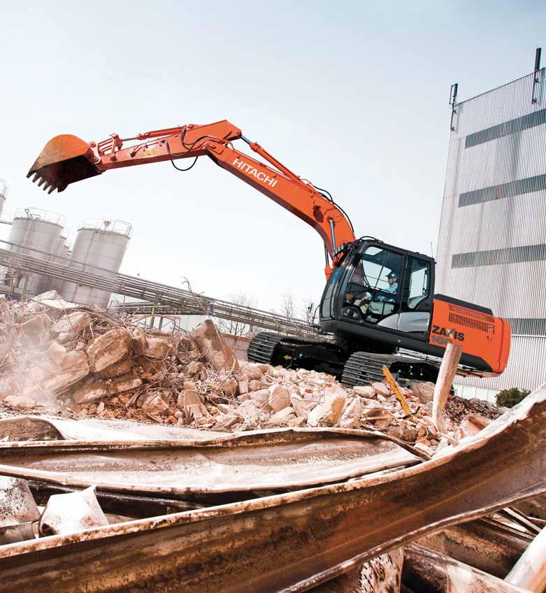 ZAXIS 160LC DURABILITY Several decades of manufacturing high-quality construction equipment has given Hitachi unrivalled expertise in developing machines that can cope with the toughest job sites and