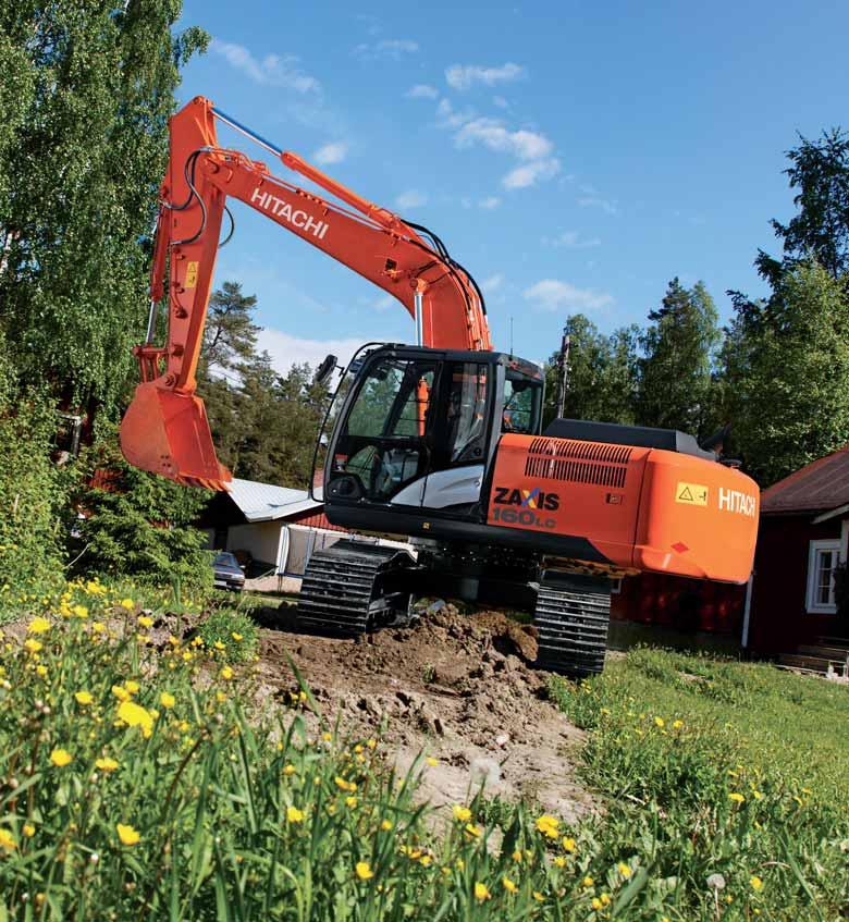 ZAXIS 160LC PRODUCTIVITY The new ZAXIS medium excavators may have a smaller impact on the environment, but they also have a greater impact on productivity levels.