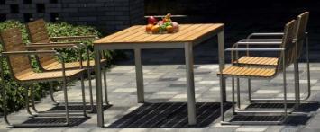 40 HC Alu/PE Outdoor Bench Dining SET H1210 Bench 152x38x40cm Table