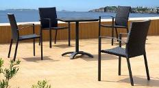 SETS PE wicker Outdoor Dining Set Armless chair 46x58x90cm H1068 Table