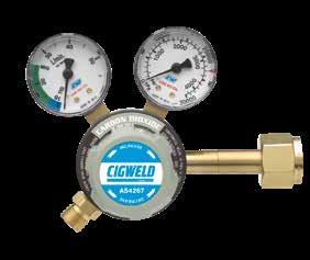 Ergonomic knobs ensure precise gas adjustment Failsafe against over pressure
