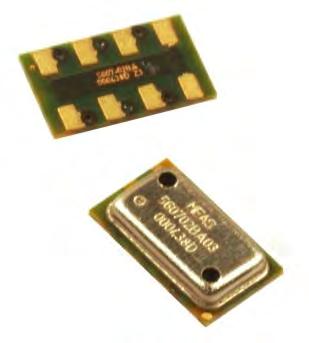 MS8607 3 IN 1 SENSOR Integrated digital pressure sensor (24 bit ADC) Operating range: 10 to 2000 mbar, -40 to +85 C High resolution module: 0.016 mbar, 0.04% rh, 0.01 C QFN package 5.0 3.