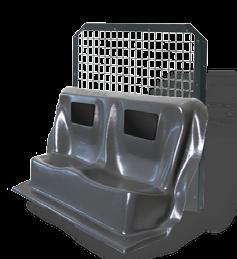 Transport Seats and Floor Pans Pro-gard s space saving Transport Seats and Floor Pans make cleaning and sanitizing easy, reducing concerns of contamination from