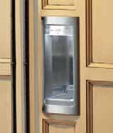 Dispenser Specifications 28 Dispenser rea. For Models I-42SD and I-48SD, the refrigerator door panel must include a cut-out to accommodate the dispenser glasswell and bezel.