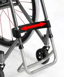 The angle of the backrest can be adjusted by first twisting the backrest lock eccentric out of the way so that the lock does not get in your way, and then adjusting the screws to adjust the angle.