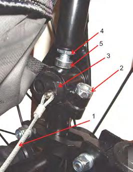 3) Twist the backrest lock eccentrics (3) downwards so that the lock faucet does not fix the backrest in place. Use cap key no. 19. Do this on both sides.