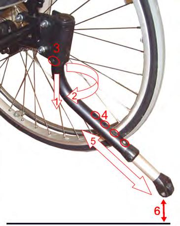 ACCESSORIES Anti-tip (Fig. 20) The anti-tip device is s very important accessory that has to be adjusted correctly to prevent the chair from tipping backwards.