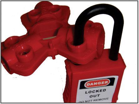KRM LOTO-PNEUMATIC LOCKOUT KRM Pneumatic Lockout is easily applied on the male fitting,