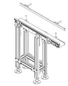 03 for detailed instructions Figure 1 Mount the Conveyor to its Stands and Cross Ties or Mounts Use QC Industries stands and mounts (or any compatible stands and hardware) to mount the