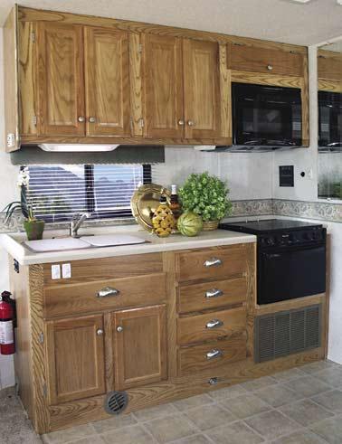 Functional kitchen area with residential style