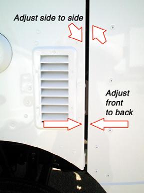 13. Lower the hood again to check for the alignment of the hood guide bumpers with the hood guide brackets. 14.