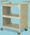 omfortable, rounded handles. No. olor Shpg. Wt.. 3-Shelf Utility art, Open ll Sides 300-lb. total load capacity (100-lbs. per shelf). 40 5 8w x 20d x 37 13 16h. RP 4091 RE Off-White 46-lbs.