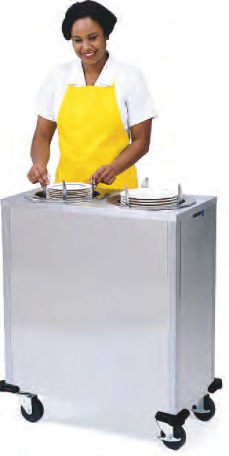 D I S P E N S I N G P L At e D i S P e n S e r c A B i n e t S adjust-a-fit plate Dispenser cabinets heated/non-heated STAINLESS STEEL Hold a variety of different size plates in the same cabinet for