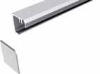 HELM Accessories Accessories for HELM 0 2, Clip-on pelmet aluminium or stainless steel finish anodised in stock lengths of 000 mm or cut to size The pelmet can be used on one side in case of wall