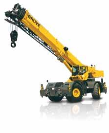 ROUGH TERRAIN CRANES 30-150 Ton Capacity Mounted on an undercarriage with four rubber tires, rough terrain cranes are