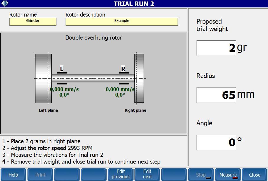 Trial run 2 If the Step-by-step Automatic option is activated (see Program setup sub-menu and fig. 16), the program will automatically open the Trial Run 2 menu.