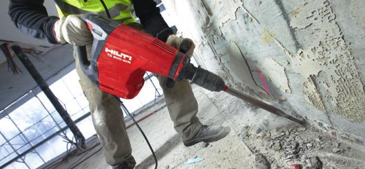 innovative Active Vibration Reduction (AVR) sub-chassis system Hilti wall chisels developed exclusively for wall applications boost productivity and improve handling thanks to light weight, perfect