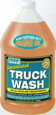 PRODUCTS & CONDITIONERS VEHICLE WASHES & THE GREEN TEAM AEROSOLS TRUCK WASH FPPF Truck Wash has a combination of detergents and solvents to attack stubborn cleaning problems.