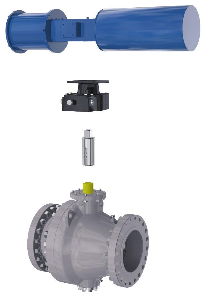 Actuator-to-Valve Direct Interface The complete line of DYNATORQUE accessories manual overrides, partialstroke test devices, and valve locking devices