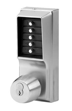 1000 Series Mechanical Pushbutton Locks Application: The Heavy Duty product family provides exterior access by combination, while allowing egress to be free, by combination or with an exit device.