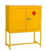 165 166 Hazardous cabinets Item H x W x D mm Shelves Sump Cap. Ltrs Flammable Yellow Flammable D. Grey Coshh L. Grey Acid White Pesticide/chemical Cabinet 457 x 457 x 457 1 14.