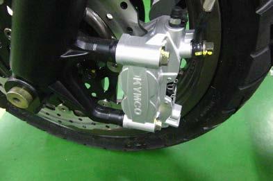 9. Brakes > Front Brake Calipers XCITING 400i Front Caliper SAFETY FIRST: Protective gloves and eyewear are recommended at this point.