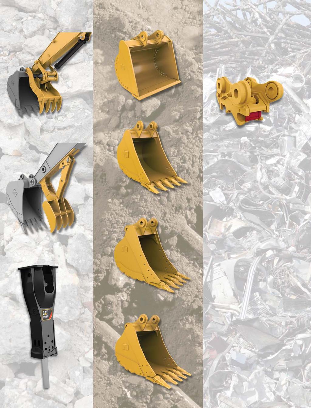 GRAB, LOAD & BREAK DIG & FINISH SWAP TOOLS Ditch Cleaning and Tilt Buckets Pro Series Hydraulic Thumbs Cat Pin