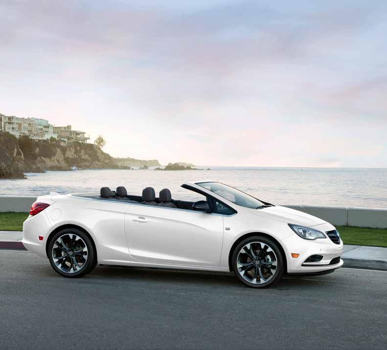FEATURES DIMENSIONS (INCHES) CAPACITIES STANDARD AVAILABLE NOT AVAILABLE CASCADA (1SV) PREMIUM SPORT TOURING 1.6L 4-CYLINDER TURBO ENGINE Wheelbase 106.1 Overall length 184.9 Head room, front 37.