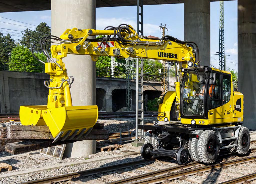 Perforance Copact, flexible Perfect cobination for axiu perforance Liebherr railroaders are used on building sites where they ebody force and speed.