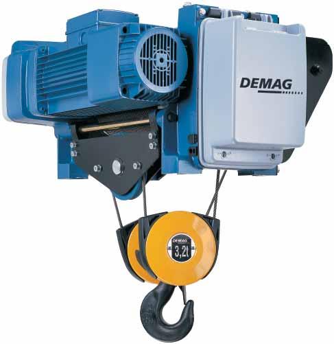 Safety and efficiency down to the last detail The successful Demag DR 3 rope hoist range is now not only available as a low-headroom travelling hoist optimised for crane applications, but also as the
