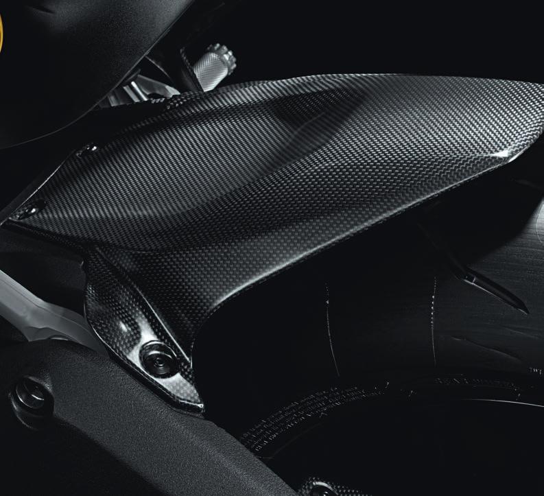 1 2 1 - Carbon front mudguard Made from carbon fiber with an elegant matte finish,
