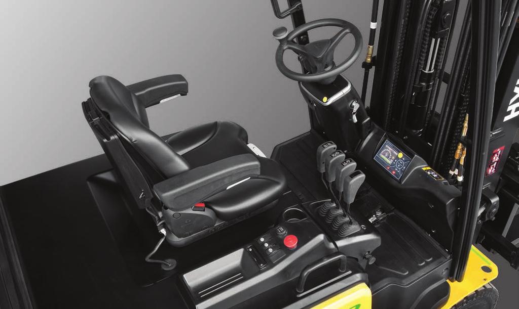 of view and improved operator comfort.