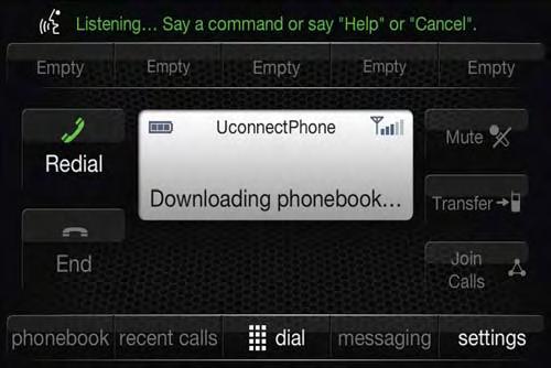 MULTIMEDIA TIP: When providing a Voice Command, push the Phone button and say Call, then pronounce the name exactly as it