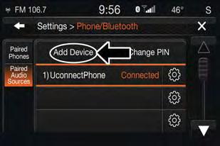 Uconnect 6.5 NAV: Pair Your iphone: 3. When your mobile phone finds the Uconnect system, select Uconnect.