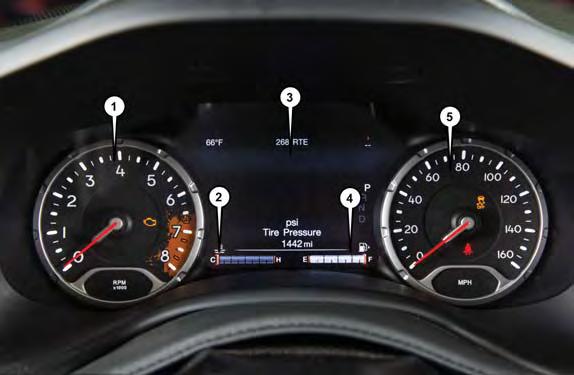 GETTING TO KNOW YOUR INSTRUMENT PANEL INSTRUMENT CLUSTER 1 Tachometer 2 Temperature
