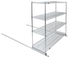 High Density Shelving Floor Track Combine Products with Shelves & Posts Consolidates Space - Low Profile and Non-Corrosive Glides Evenly with Ease - Easy Installation For Use with Wire Shelving FLOOR