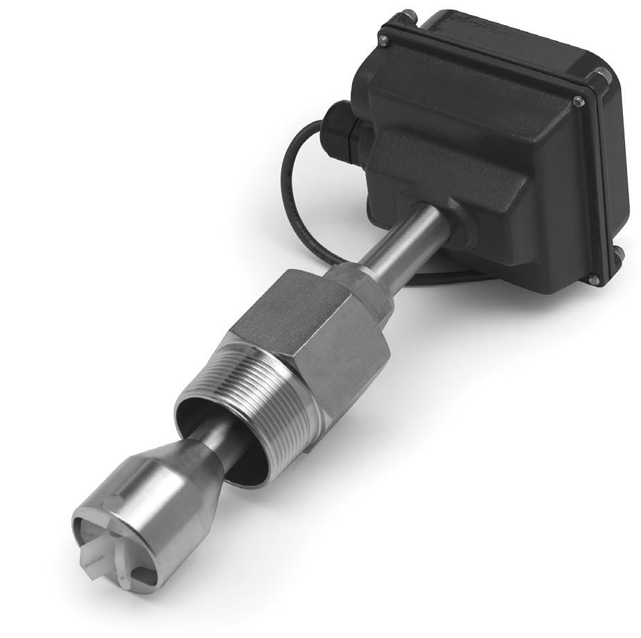 IP100/200-SERIES Insertion Paddlewheel Flow Sensor FEATURES Wide flow range One moving part Hot tap available Modular electronics compatible Easily depth adjustable for 3-40 pipe APPLICATIONS Clean