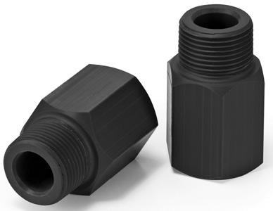 FEATURES 8-pin circular bulkhead connector Internals made of chemical and corrosion-resistant PVDF Sturdy HDPE housing FlareTek fittings are standard Mounting bracket Threaded NPT adapters can be