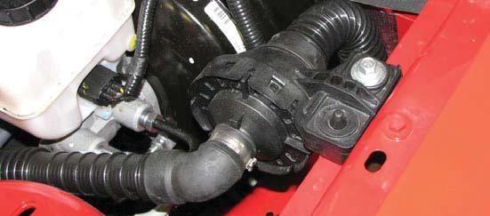Vehicles equipped with an automatic transmission will also need to detach the brake booster hose from the tube. 15.