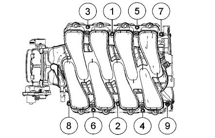 in the sequence shown below. 113. Remove the tape covering the intake ports of the cylinder heads. 114.