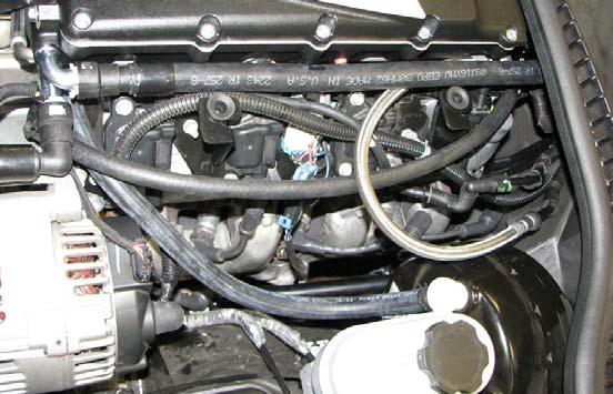 NOTE: 2008 model year Corvette owners will need to drain the engine coolant and remove the upper radiator hose to install the serpentine belt.