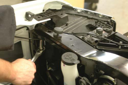 Pull the factory airbox from the vehicle, there are no screws anchoring the airbox in place.