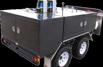 The waste oil system built into these trailers is designed so that the pump can be removed from the