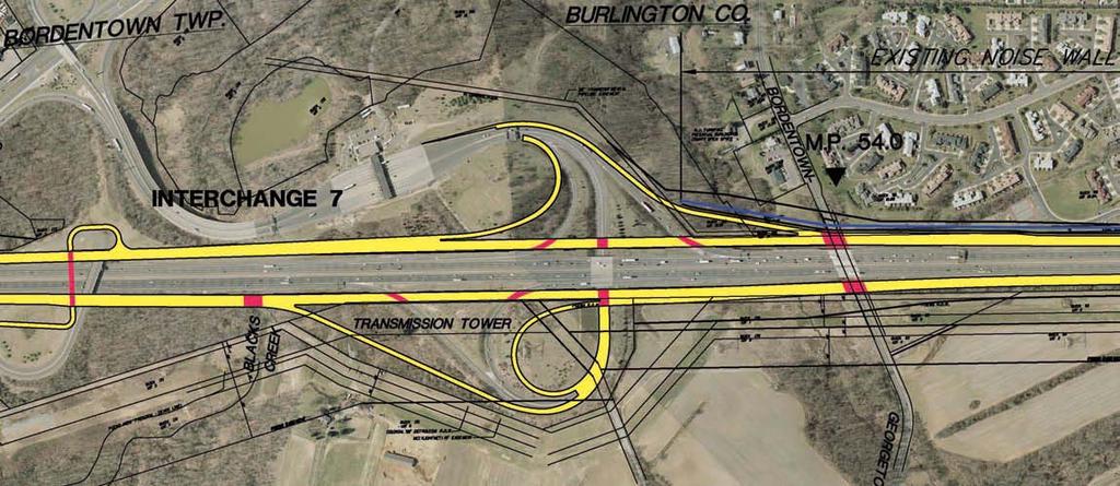 The proposed design of this interconnection provides for two-lane ramp connections to and from the north and single lane ramp connections to and from the south, for both the inner and outer roadways.