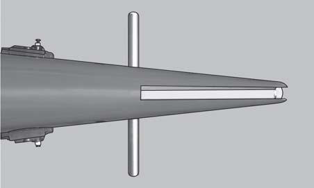 3) Insert aluminium tube into the cardboard of fuselage. Engine - 2 stroke: Throttle.