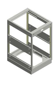Frames Frame Overview The following types and sizes of frames are available. Dimensions are overall. Vertical Frames 2 Widths 22.562" (19" EIA Rack Width) 27.