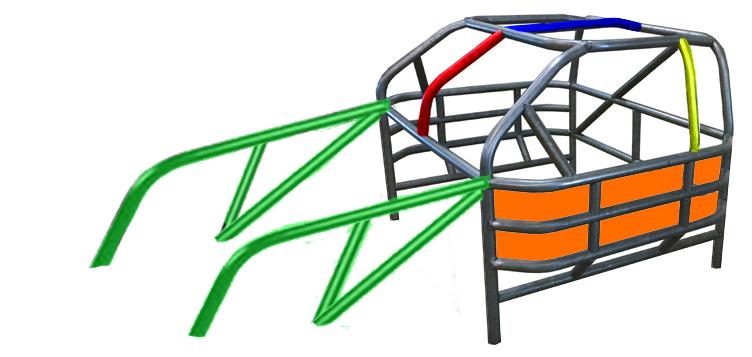 ROLL CAGE REFRENCE Roll Cage rule #6 on page 2 - Plating illustration in ORANGE Roll Cage rule #7 on page 2 - Newman Bar illustration in BLUE Roll Cage rule #8 on page 2
