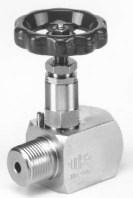 2700 Series Bar Stock, Screwed Bonnet Needle Valves for Sour Gas Service Featuring packing below the stem threads, nonrotating metal stem tip, hardened thread gland and a 316 stainless steel body,