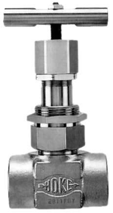 2800 Series How to Order: Standard Valves 2800 Series Globe Pattern Metal stem tip; Dyna-Pak packing for service to +450 F (232 C) at 1800 psi 0.312 orifice/1.