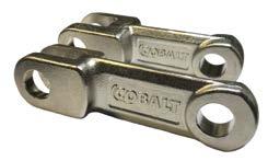 FORGED CHAINS & SPROCKETS Cobalt Chains forged alloy fork link chain provides an excellent solution for the rigors of heavy duty conveying systems such as cement clinker or boiler ash handling.